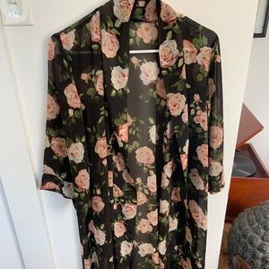 Sheer Floral Forever 21 Kimono